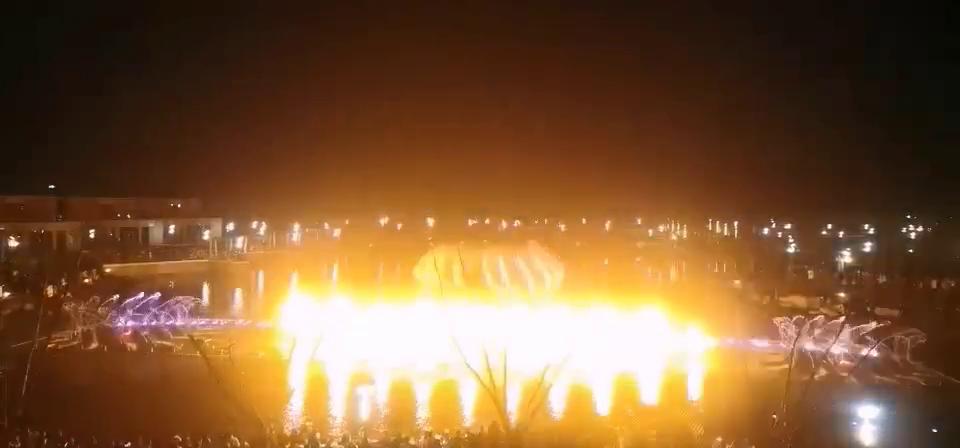 湖北某大型浮排音乐喷泉